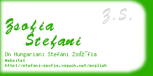 zsofia stefani business card